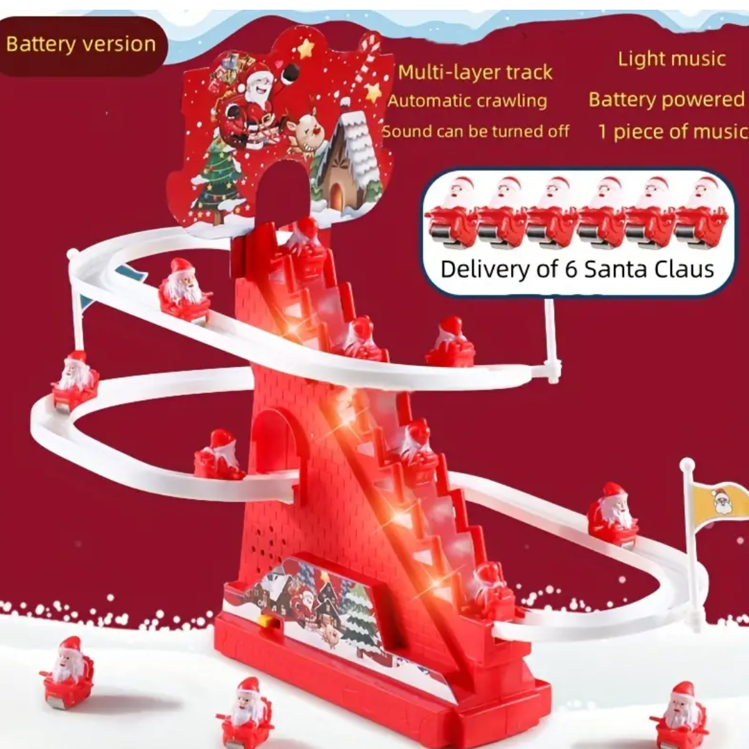 6 pcs Santa Claus Ladder, Christmas Slide and Track Toy.