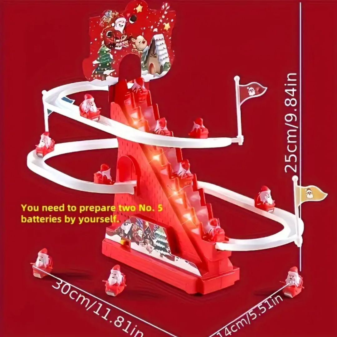 6 pcs Santa Claus Ladder, Christmas Slide and Track Toy.